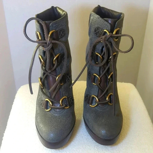 Tory Burch Lawson Heeled Platform Boots - Picture 3 of 10